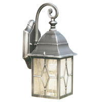 AUSSENWANDLEUCHTE Genoa 18/15/33 cm  - Klar/Silberfarben, KONVENTIONELL, Glas/Kunststoff (18/15/33cm)