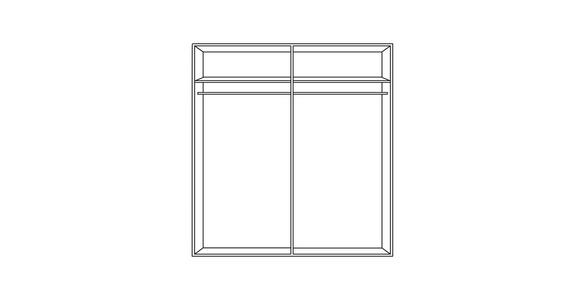 DREHTÜRENSCHRANK  in Graphitfarben, Weiß  - Schwarz/Graphitfarben, KONVENTIONELL, Holzwerkstoff/Metall (200/216/58cm) - Hom`in