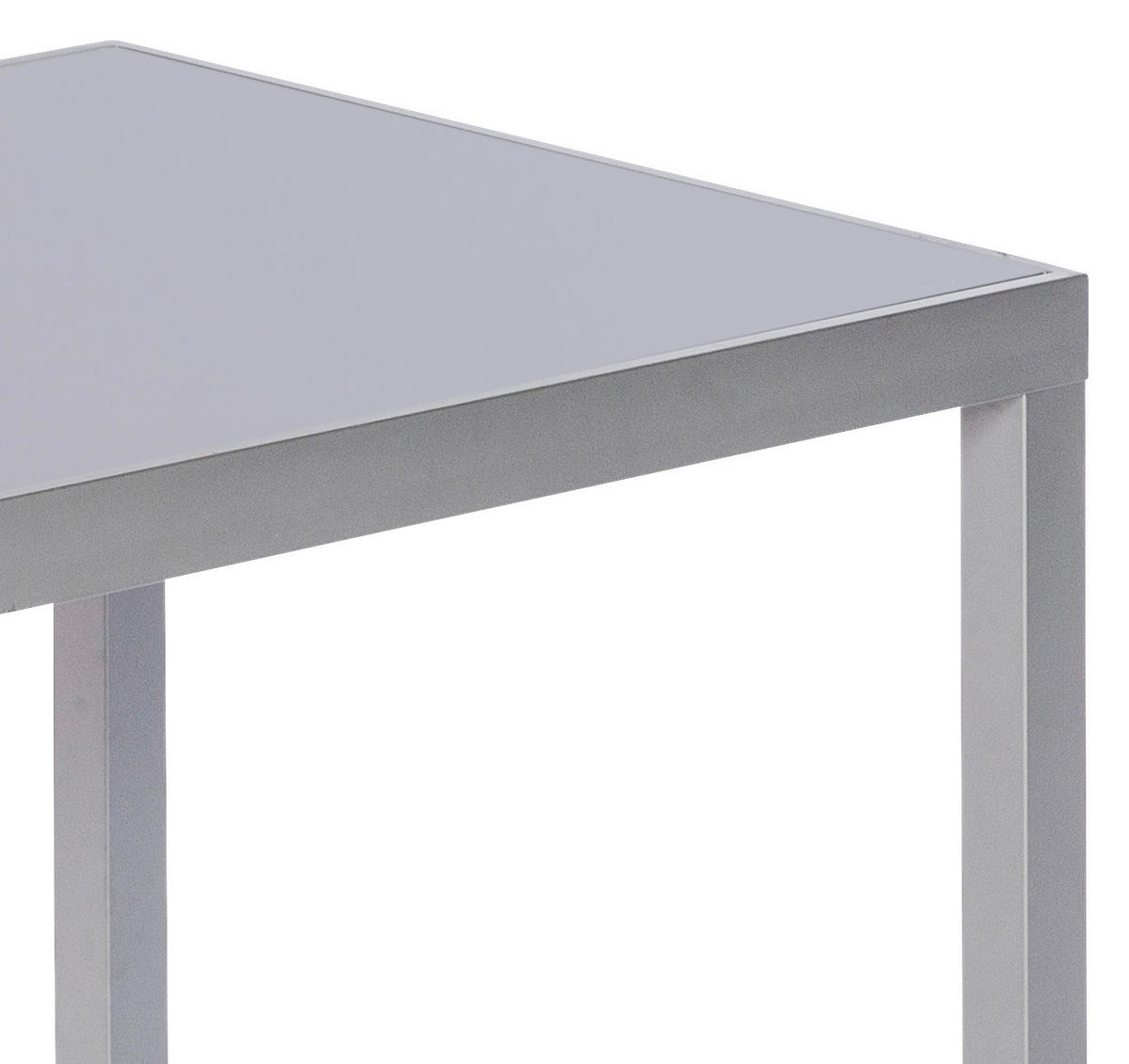 GARTENTISCH 150/90/72 cm Metall, Glas rechteckig  - Silberfarben, KONVENTIONELL, Glas/Metall (150/90/72cm) - Gardenson