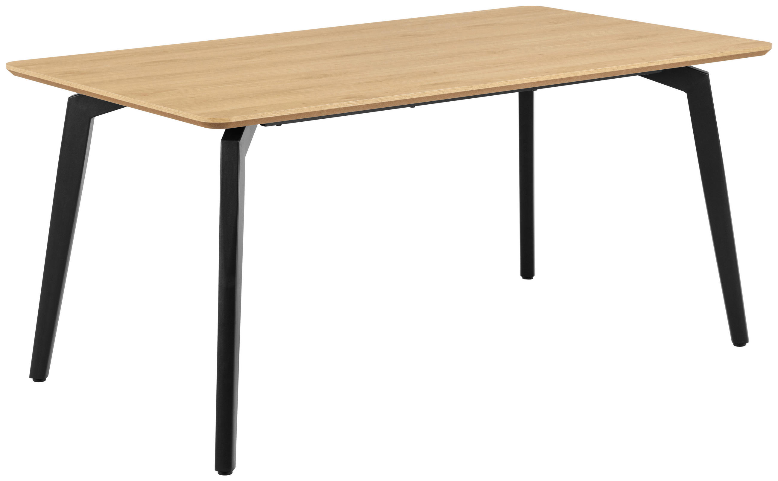 ESSTISCH in Holzwerkstoff   - Schwarz/Naturfarben, Trend, Holzwerkstoff/Metall (160/75/90cm) - MID.YOU