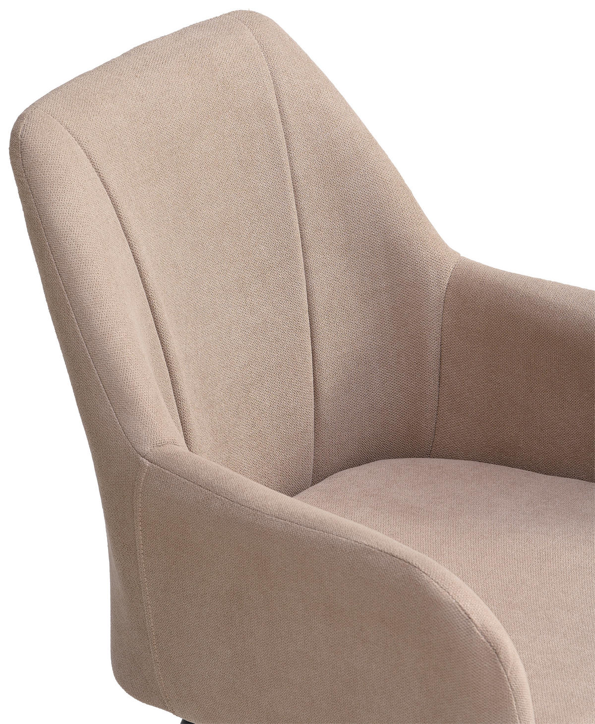 ARMLEHNSTUHL  in Eisen Webstoff  - Schwarz/Cappuccino, LIFESTYLE, Textil/Metall (56/87/60cm) - MID.YOU