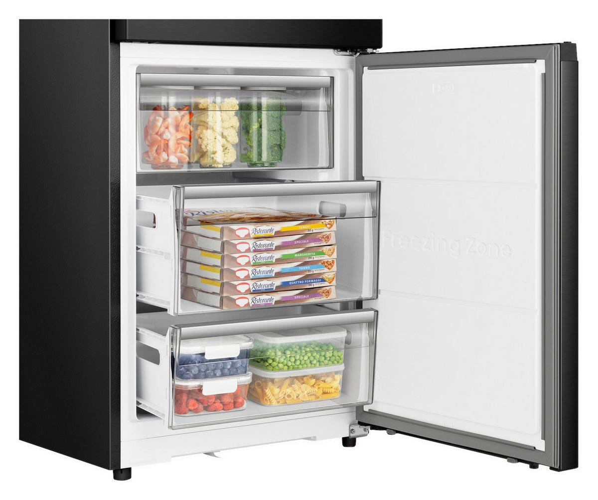 KÜHL-GEFRIER-KOMBINATION 59,5/185,6/60 cm RB3K330SAFC  - Schwarz, Basics (59,5/185,6/60cm) - Hisense