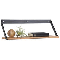 WANDREGAL 58/18/15 cm  - Schwarz/Akaziefarben, Trend, Holz/Metall (58/18/15cm) - Landscape