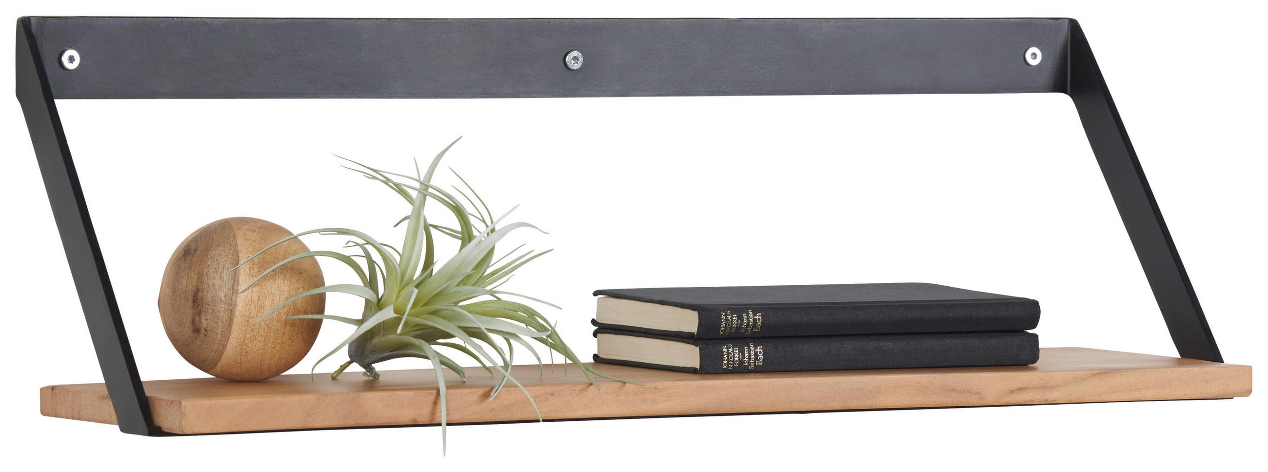 Landscape NÁSTĚNNÝ REGÁL, černá, barvy akácie