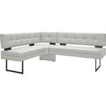 ECKBANK 158/200 cm  in Hellgrau  - Hellgrau/Schwarz, Design, Textil/Metall (158/200cm) - Dieter Knoll