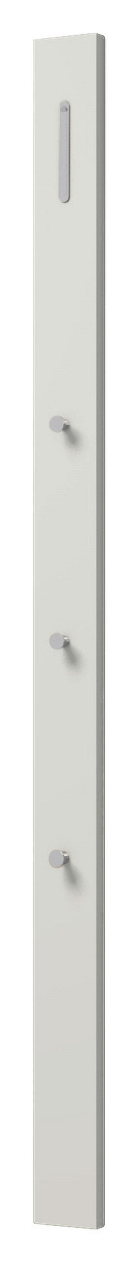 GARDEROBE 5-teilig  in 220/185/33 cm  - Weiss, Design, Glas/Holzwerkstoff (220/185/33cm) - Moderano