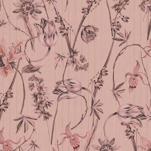 NON WOVEN-TAPET 52/1005 cm  - pink, Basics, papper/plast (52/1005cm)