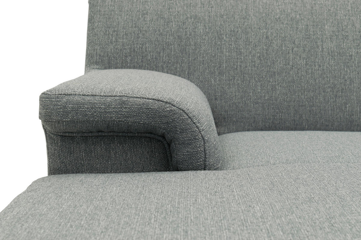 ECKSOFA Silberfarben Webstoff  - Chromfarben/Silberfarben, KONVENTIONELL, Textil/Metall (150/251cm) - MID.YOU