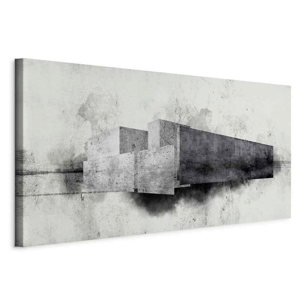 LEINWANDBILD Abstraktes Grau, Hellgrau  - Hellgrau/Grau, Basics, Holz/Textil (120/60/1,2cm) - artgeist