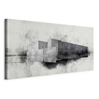 MALBA NA PLÁTNĚ, abstraktní, 120/60/1,2 cm - šedá/světle šedá, Basics, dřevo/textil (120/60/1,2cm) - artgeist
