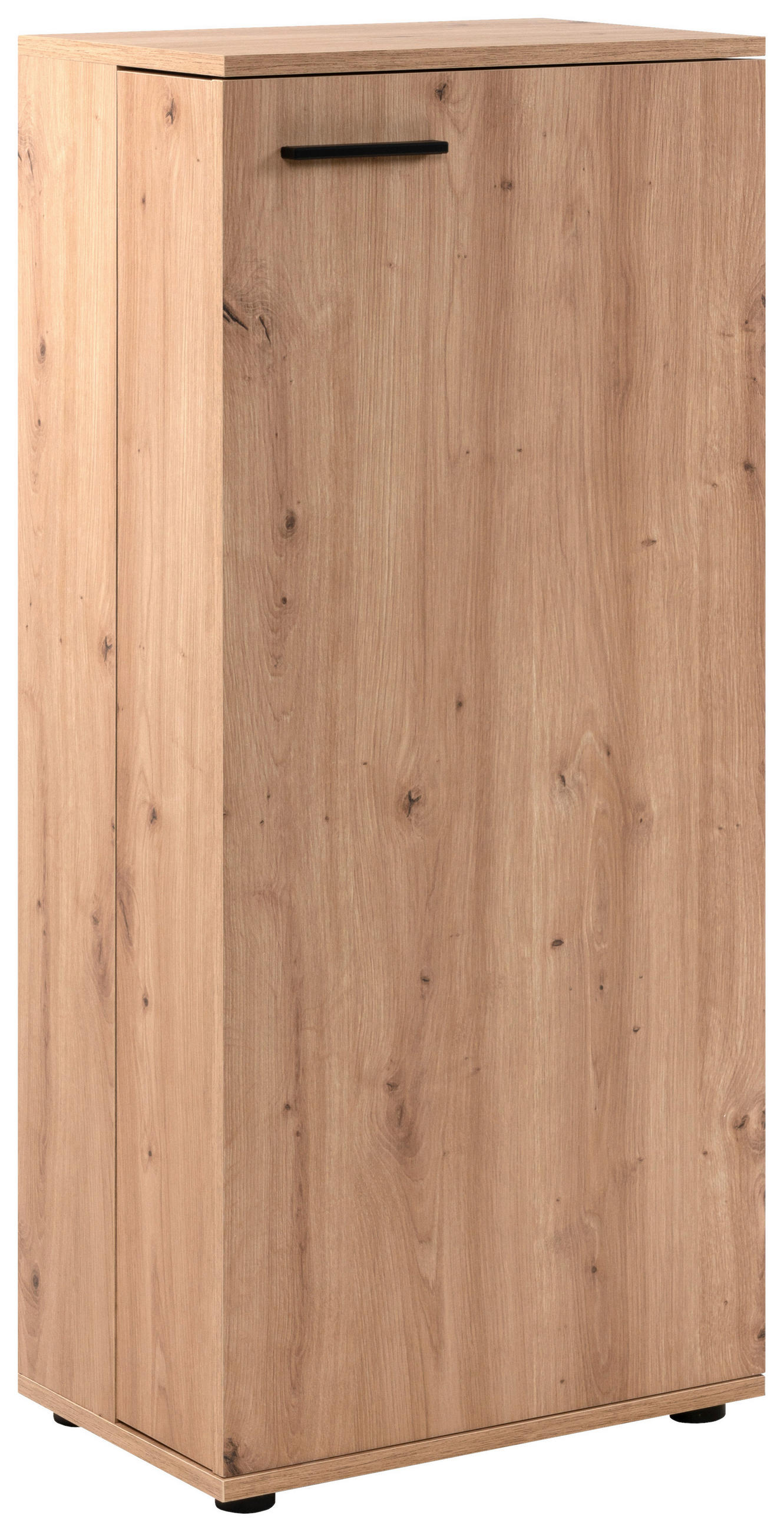 SCHUHSCHRANK Eiche Artisan  - Schwarz/Eiche Artisan, Design, Holzwerkstoff/Kunststoff (50/110/34cm) - MID.YOU