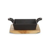 Tigaie Pentru Servire  - maro/negru, Basics, lemn/metal (18,5/3,5/12,5cm) - Echtwerk