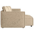WOHNLANDSCHAFT Beige Webstoff  - Beige/Schwarz, MODERN, Kunststoff/Textil (153/350/153cm) - Xora