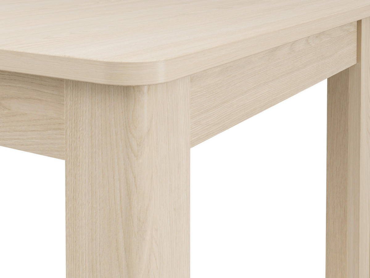 ÉTKEZŐASZTAL - Bianco tölgy, Basics, faalapú anyag (160/76.5/90cm) - Carryhome