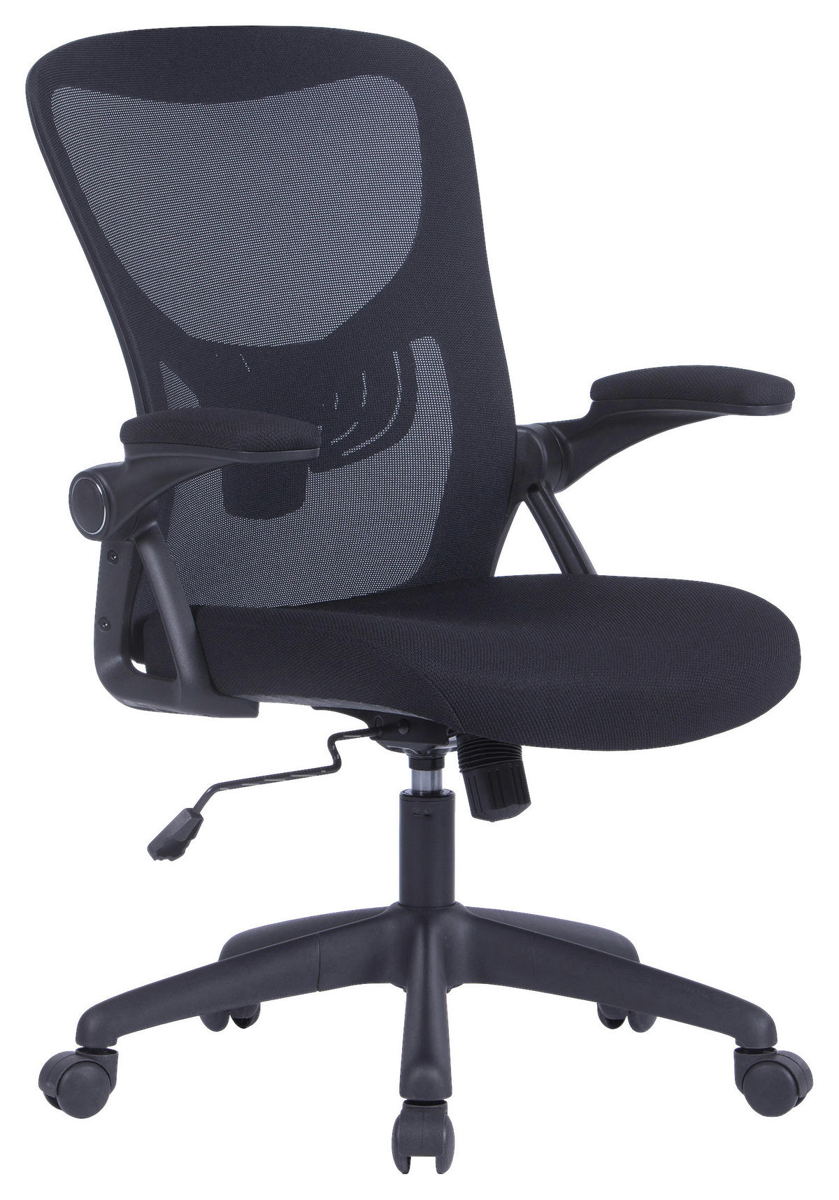 DREHSTUHL Webstoff, Netzbespannung Schwarz  - Schwarz, KONVENTIONELL, Kunststoff/Textil (62/95 - 103/58,5cm) - MID.YOU