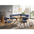 ECKBANK 170/160 cm  in Dunkelblau, Wildeiche  - Wildeiche/Eichefarben, Design, Holz/Textil (170/160cm) - Venda