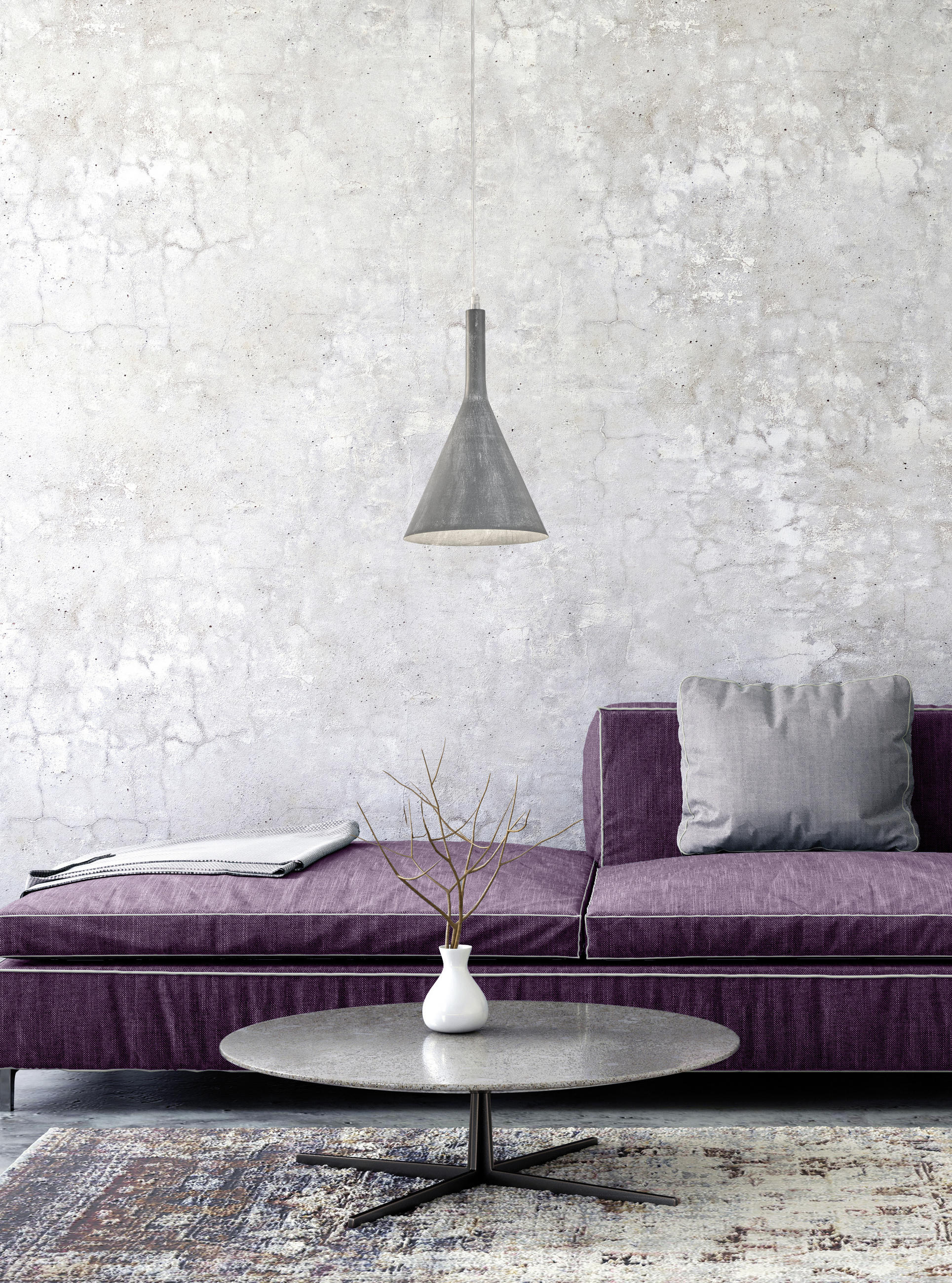 SVJETILJKA VISEĆA  18,5/140 cm      Senja  - siva, Konvencionalno, metal (18,5/140cm)