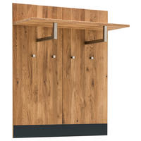 GARDEROBENPANEEL  in 88/106/33 cm  - Eichefarben/Anthrazit, MODERN, Glas/Holz (88/106/33cm) - Linea Natura