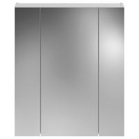OMARA Z OGLEDALOM 60/70/18 cm  - bela, Moderno, steklo/leseni material (60/70/18cm) - MID.YOU