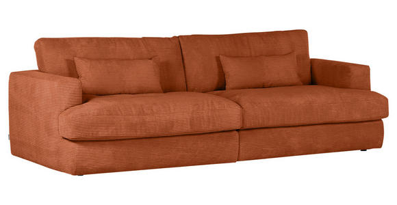 BIGSOFA Cord Kupferfarben  - Schwarz/Kupferfarben, ROMANTIK / LANDHAUS, Kunststoff/Textil (270/67/120cm) - Landscape