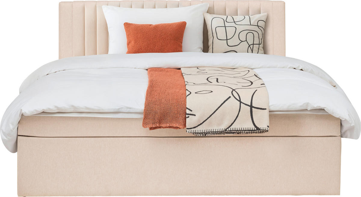 BOXBETT 180/200 cm,  in Creme,  {item.attr('349-543‘),[, ]}{item.attr('328-587‘),[ ]} - Creme, MODERN, Holz/Textil (180/200cm) - MID.YOU