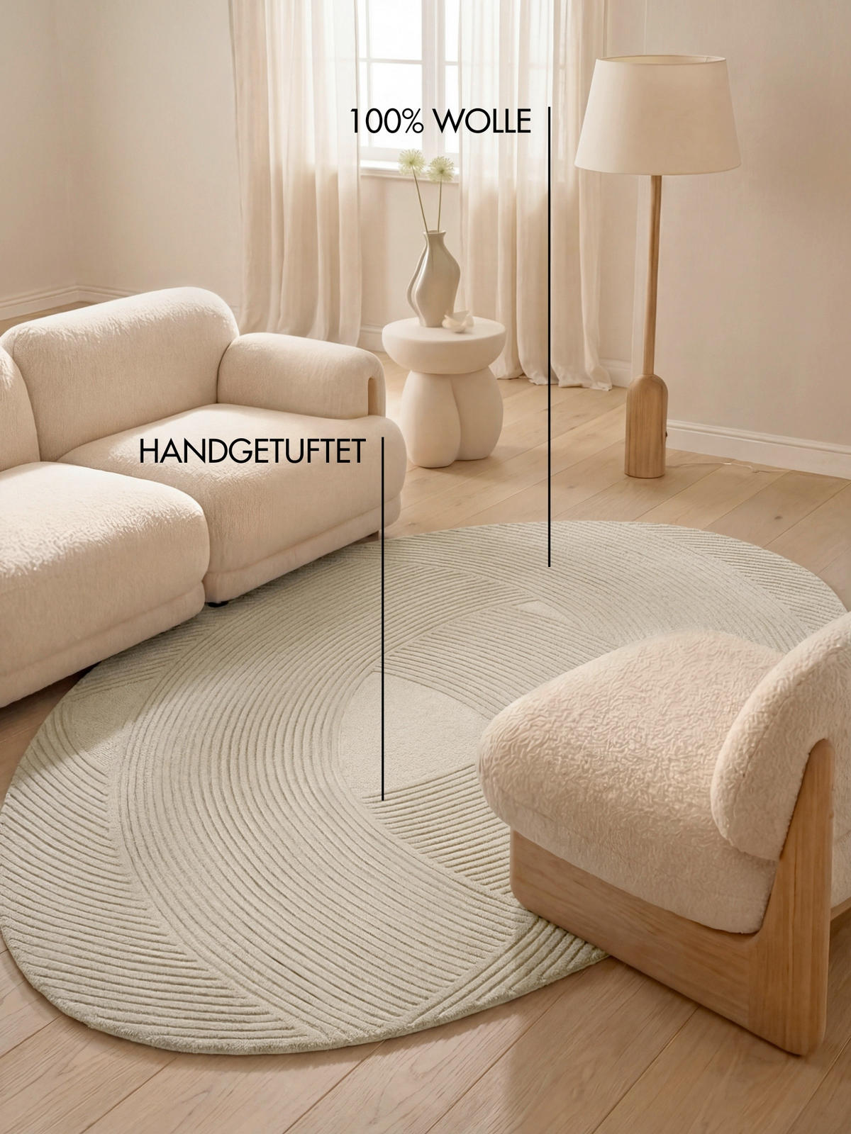 WOLLTEPPICH 160/230 cm Kensington Creme  - Creme, Basics, Textil (160/230cm) - Ted Baker
