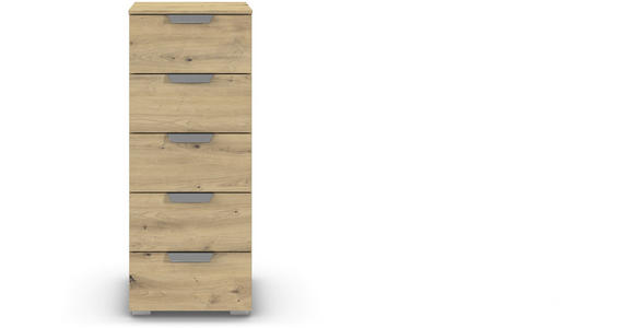 KOMMODE  in 40/100/42 cm  - Chromfarben/Eiche Artisan, Design, Holzwerkstoff/Metall (40/100/42cm) - Xora