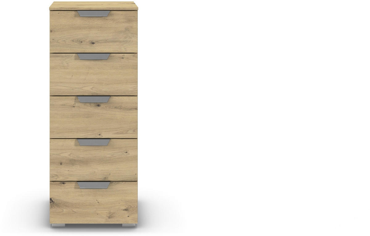 KOMMODE  in 40/100/42 cm  - Chromfarben/Eiche Artisan, Design, Holzwerkstoff/Metall (40/100/42cm) - Xora