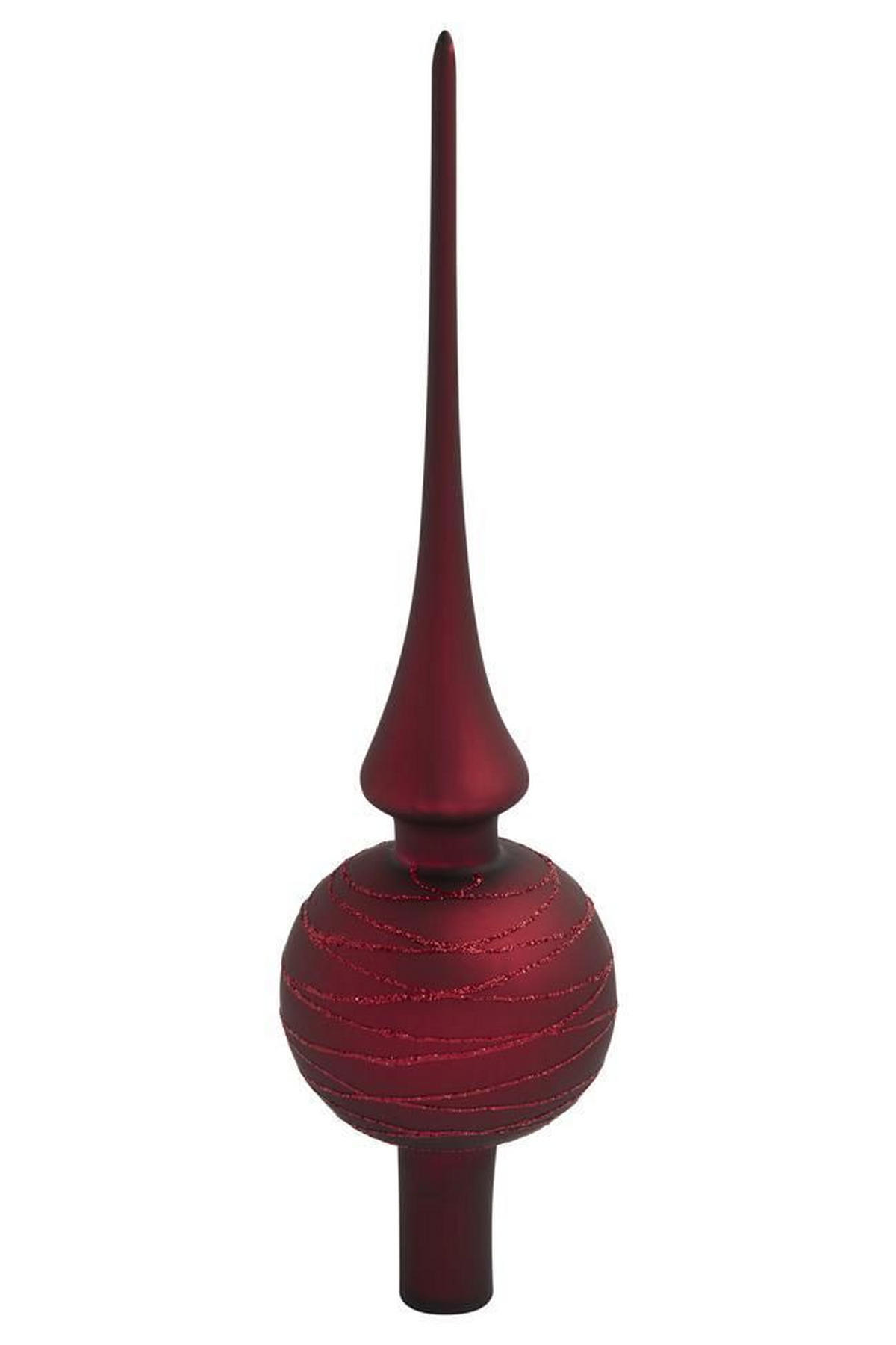 CHRISTBAUMSPITZE  - Bordeaux, LIFESTYLE, Glas (7/27cm) - X-Mas