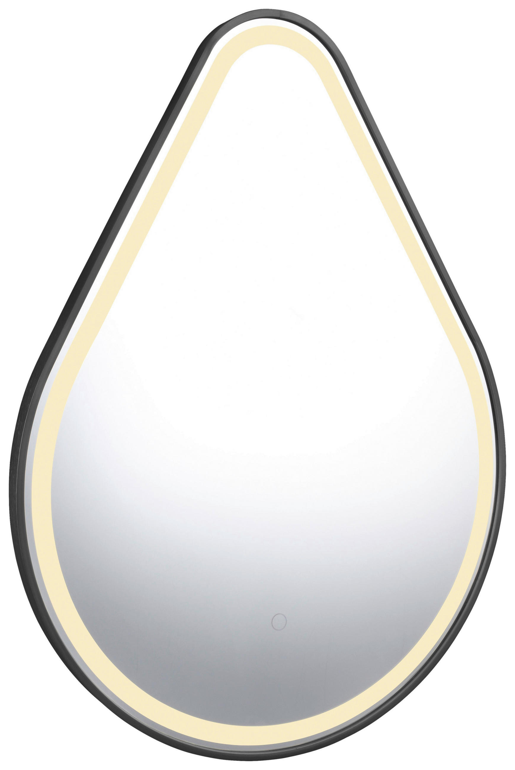 KÚPEĽŇOVÉ ZRKADLO, 60/80/3 cm - čierna/strieborná, Modern, kov/sklo (60/80/3cm)