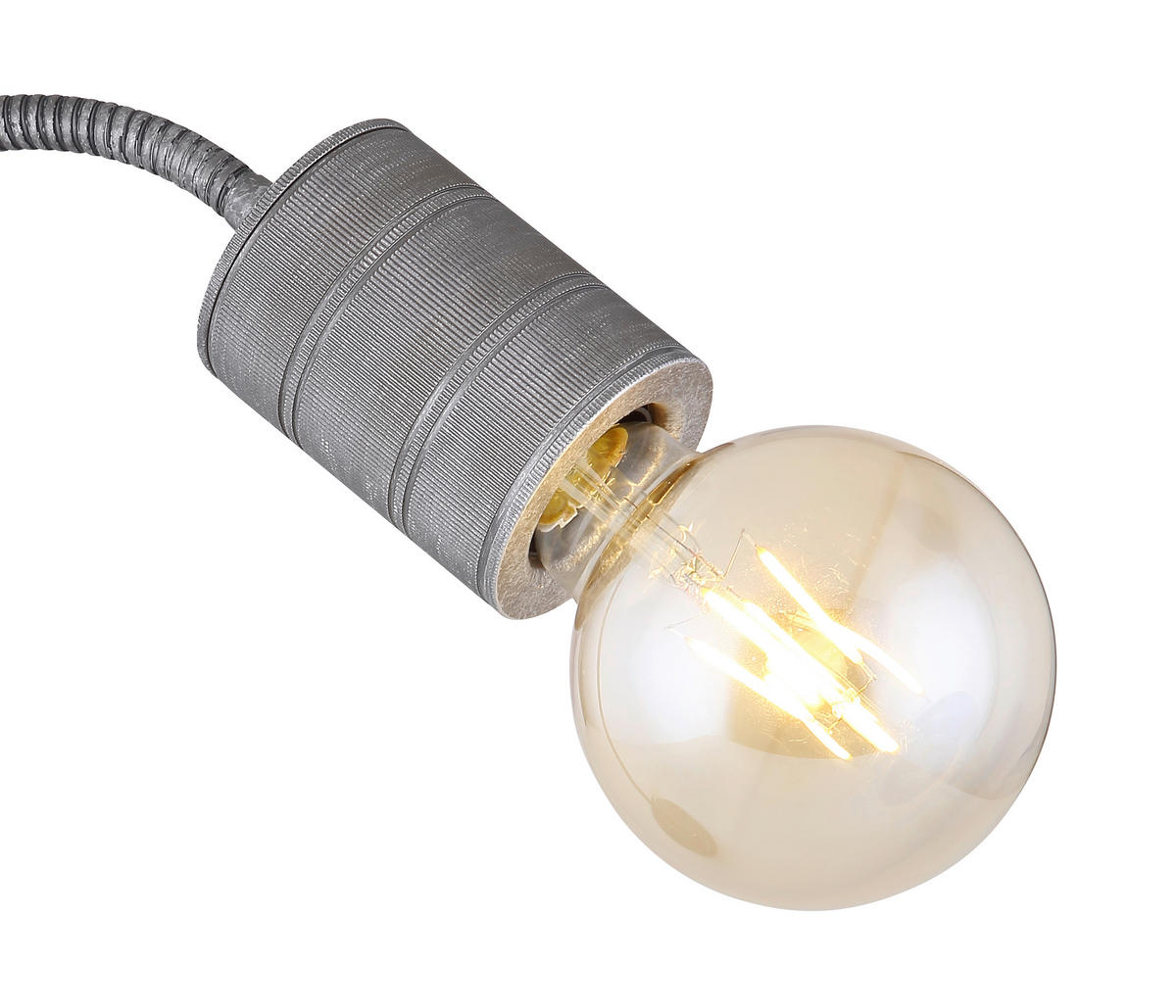 STOLNÍ LAMPA, E27, 26/14/59 cm - barvy stříbra, Basics, kov (26/14/59cm) - Globo