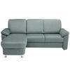 ECKSOFA in Flachgewebe Salbeigrün  163/220 cm  - Chromfarben/Salbeigrün, KONVENTIONELL, Textil/Metall (163/220cm) - Beldomo System