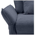 BIGSOFA  in Webstoff Blau  - Blau/Schwarz, KONVENTIONELL, Textil/Metall (282/94/127cm) - Ambia Home