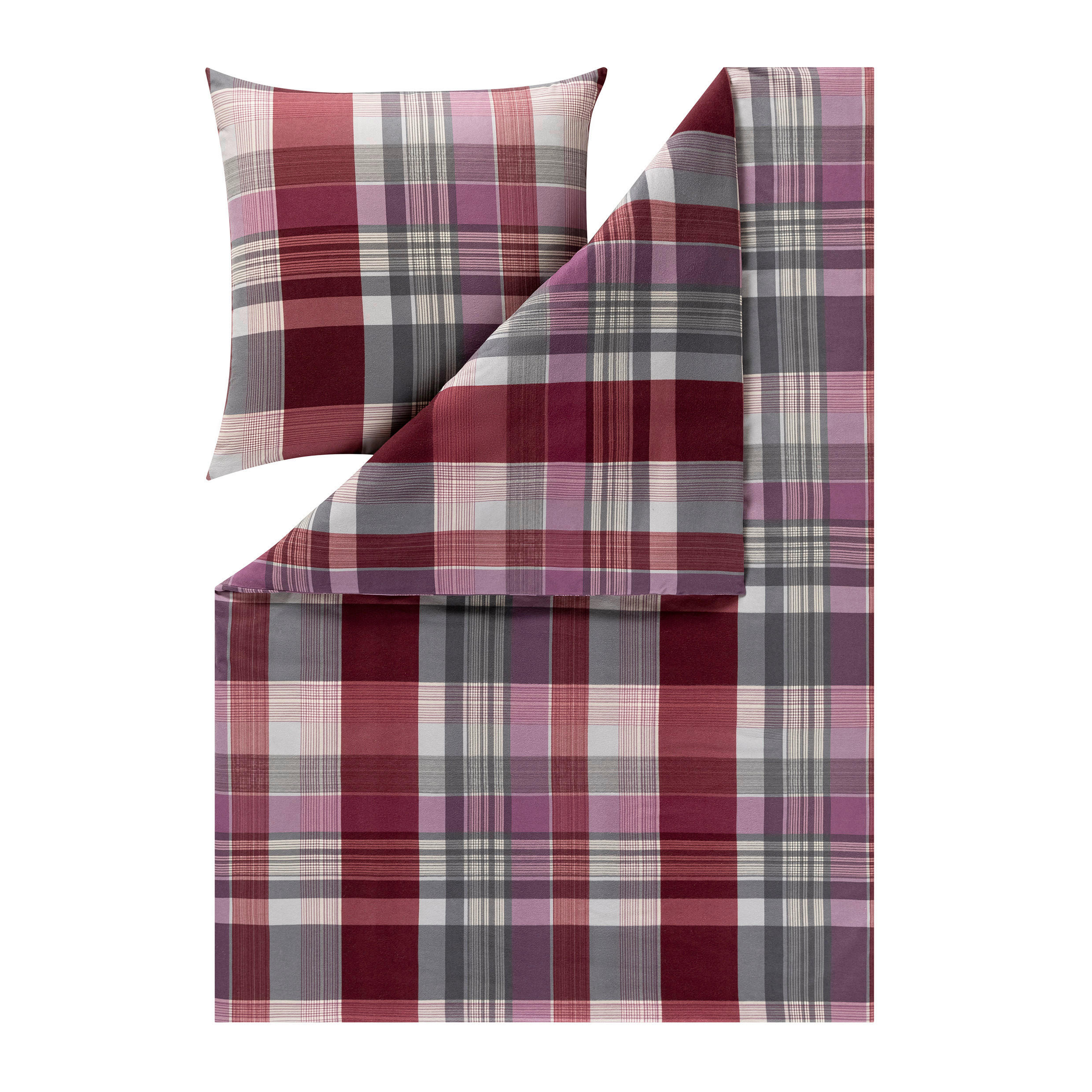 BETTWÄSCHE Impulse Flanell 155/220 cm  - Aubergine, Design, Textil (155/220cm) - Estella