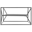 COUCHTISCH Rauchglas, ESG, Klarglas 75/75/43 cm quadratisch Grau, Schwarz  - Schwarz/Grau, Design, Glas/Metall (75/75/43cm) - Carryhome