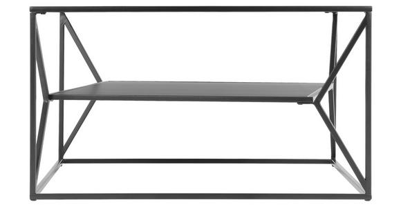 COUCHTISCH Rauchglas, ESG, Klarglas 75/75/43 cm quadratisch Grau, Schwarz  - Schwarz/Grau, Design, Glas/Metall (75/75/43cm) - Carryhome