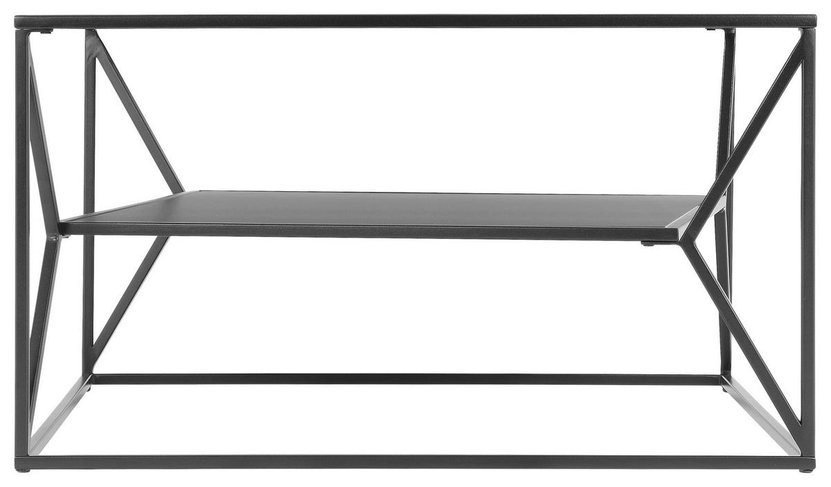 KONFERENČNÝ STOLÍK, sivá, čierna, kov, sklo, 75/75/43 cm - čierna/sivá, Design, kov/sklo (75/75/43cm) - Carryhome