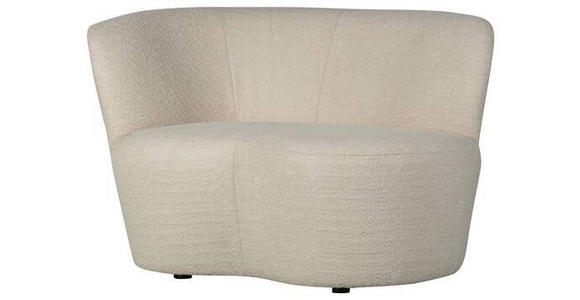 1,5-SITZER in Bouclé Creme  - Creme/Schwarz, Design, Kunststoff/Textil (112/73/80cm) - Ambia Home