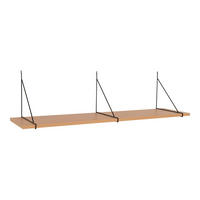 WANDREGAL - Schwarz, Basics, Holz/Metall (120/31/29cm)