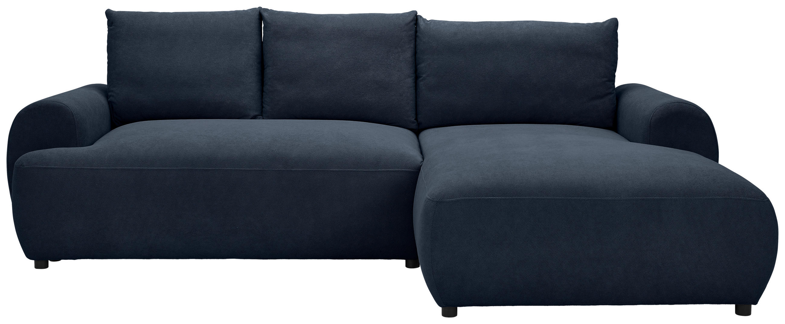 ECKSOFA Dunkelblau Webstoff  - Schwarz/Dunkelblau, MODERN, Kunststoff/Textil (265/175cm) - Carryhome