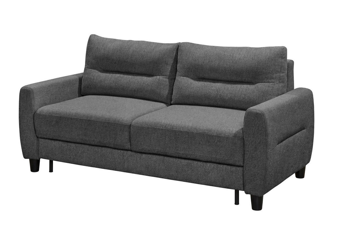 SCHLAFSOFA RIO in Chenille Graphitfarben  - Schwarz/Graphitfarben, MODERN, Holz/Textil (192/83/99cm) - MID.YOU