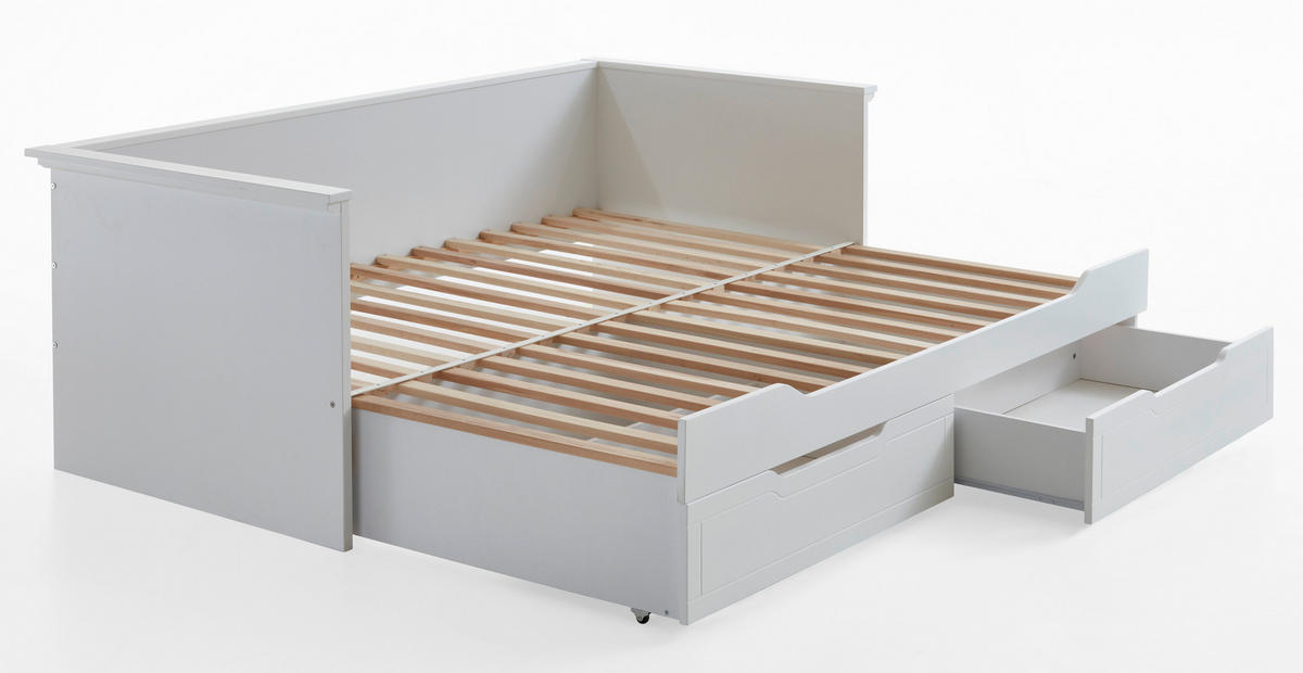 PAT EXTENSIBIL in alb  - alb, Konventionell, plastic/lemn (90/180/200cm) - Carryhome
