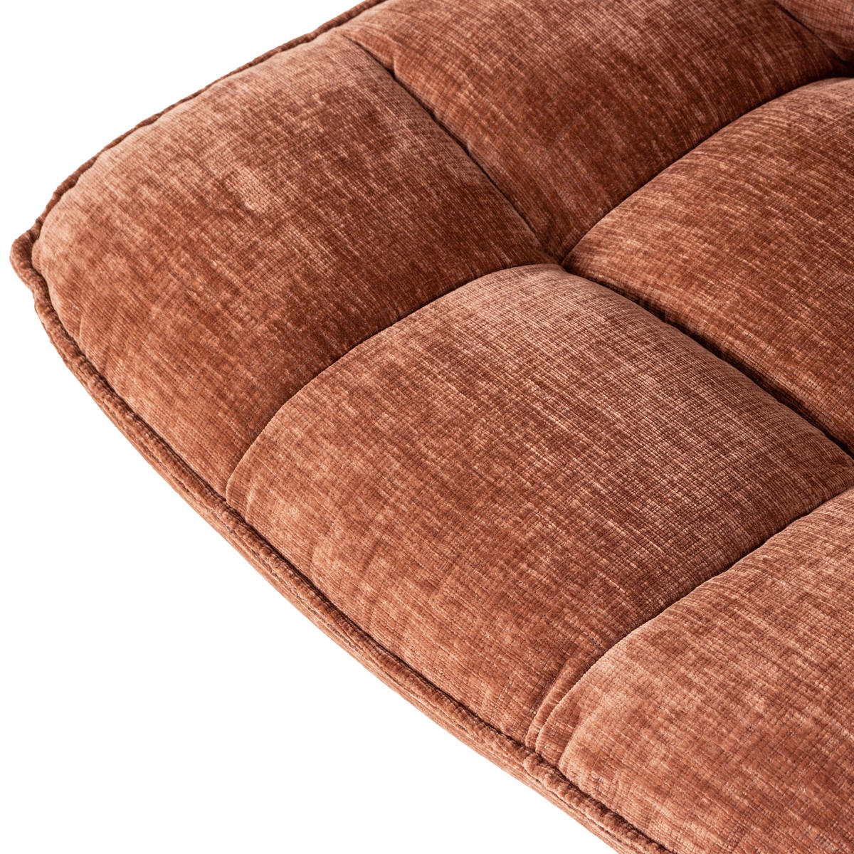 SESSEL in Chenille Rostfarben  - Rostfarben/Schwarz, MODERN, Textil/Metall (70/97/85cm) - Livetastic