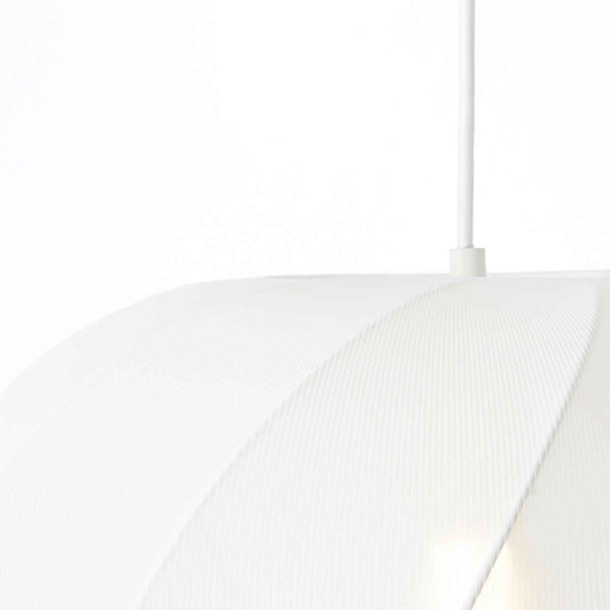 PENDELLEUCHTE 38/120 cm   - Weiß, Trend, Textil/Metall (38/120cm) - Brilliant