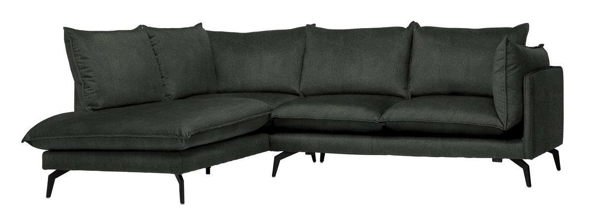 Freisteller von Carryhome ECKSOFA Schwarz Samt.