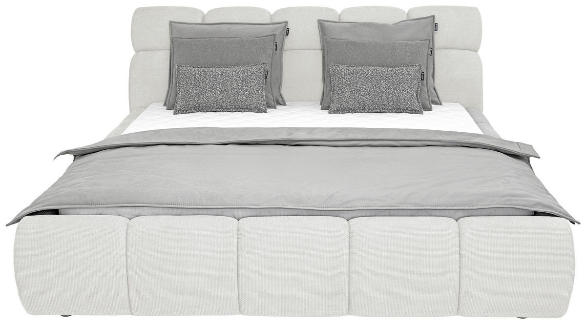 POLSTERBETT Lattenrost, Bettkasten 140/200 cm  in Creme  - Creme/Schwarz, Design, Holz/Kunststoff (140/200cm) - Esposa
