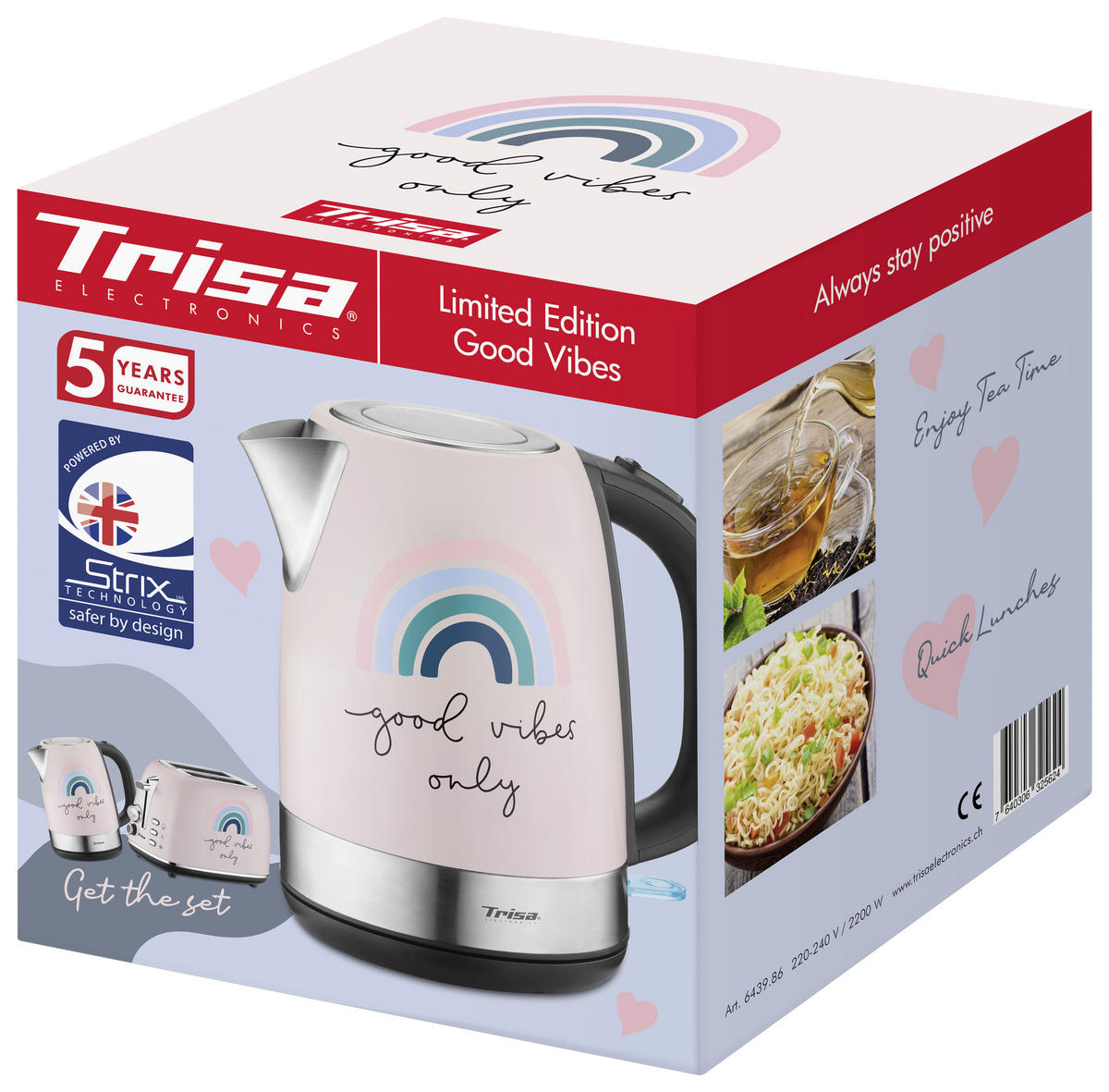 RYCHLOVARNÁ KONVICE - světle růžová, Konvenční, kov (21/15/22cm) - Trisa Electronics