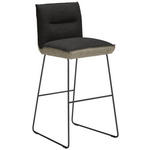 BARHOCKER in Metall, Textil Anthrazit, Grau, Schwarz  - Anthrazit/Schwarz, Design, Textil/Metall (51/107/59cm) - Dieter Knoll