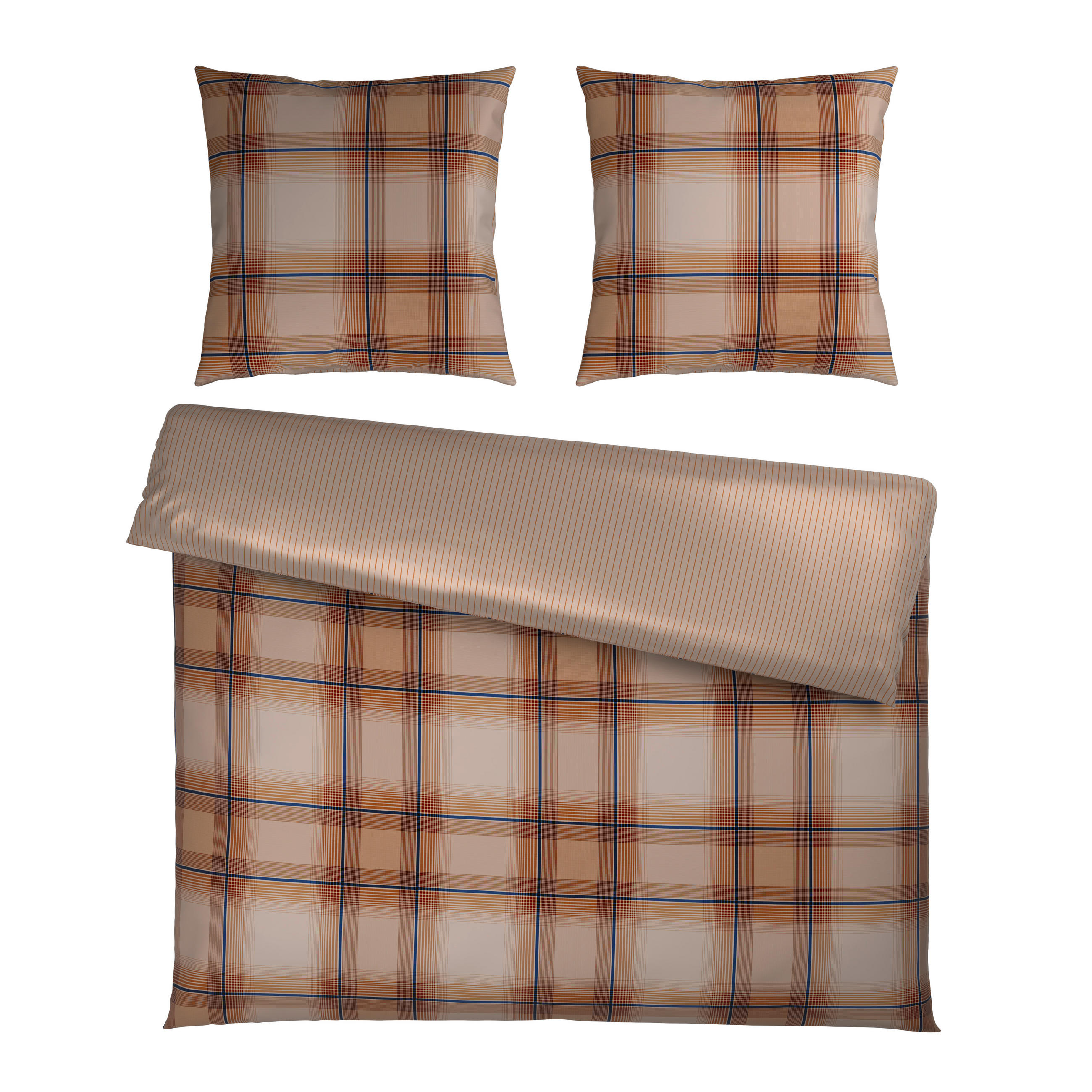 WENDEBETTWÄSCHE Satin 200/200 cm  - Braun/Grau, Textil (200/200cm) - Novel