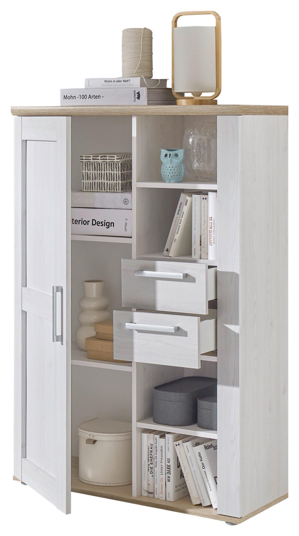 HIGHBOARD  in 90/135/38 cm  - Silberfarben/Lärchefarben, LIFESTYLE, Holzwerkstoff/Kunststoff (90/135/38cm) - MID.YOU